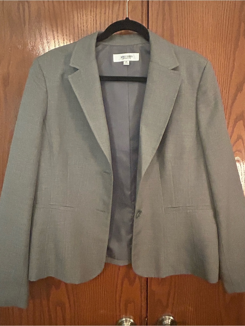 Jones Studio Light Gray Women's Tailored Blazer